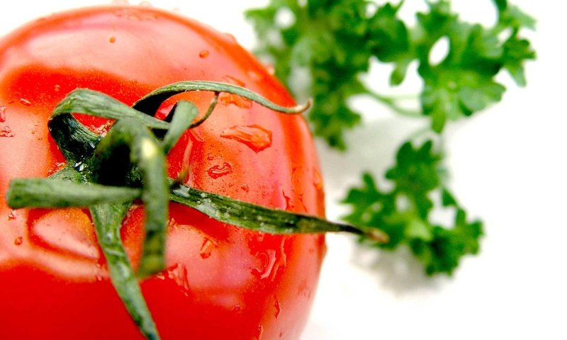 Обои зелень, овощи, помидор, томат, greens, vegetables, tomato разрешение 1920x1200 Загрузить