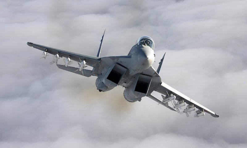 Обои самолет, истребитель, миг-35, the plane, fighter, the mig-35 разрешение 2560x1600 Загрузить