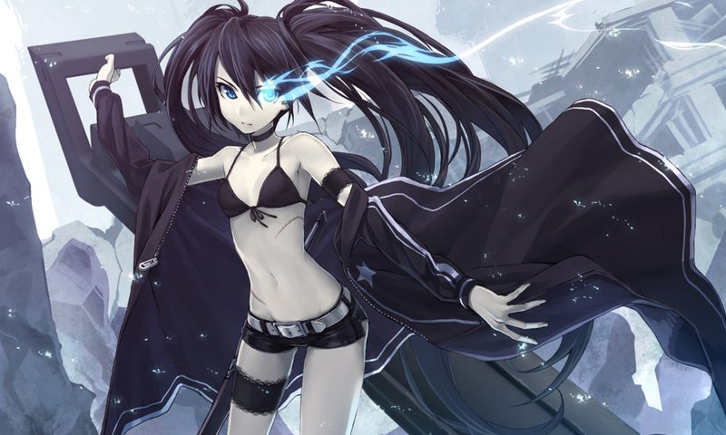 Обои аниме, black rock shooter, kartinka, syuzhet, yepizod, рисоунок, anime, risunok разрешение 1920x1080 Загрузить