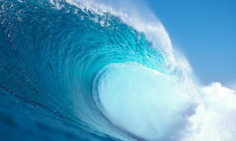 Обои волна, мощь, пена, голубая волна, обрушивается, завихрение воды, wave, power, foam, blue wave, falls, the turbulence of the water разрешение 2351x1763 Загрузить