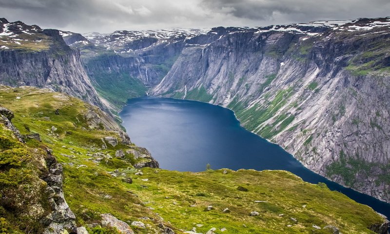 Обои озеро, горы, пейзаж, норвегия, озеро рингедалсватн, lake, mountains, landscape, norway, the lake engelsman разрешение 1920x1080 Загрузить