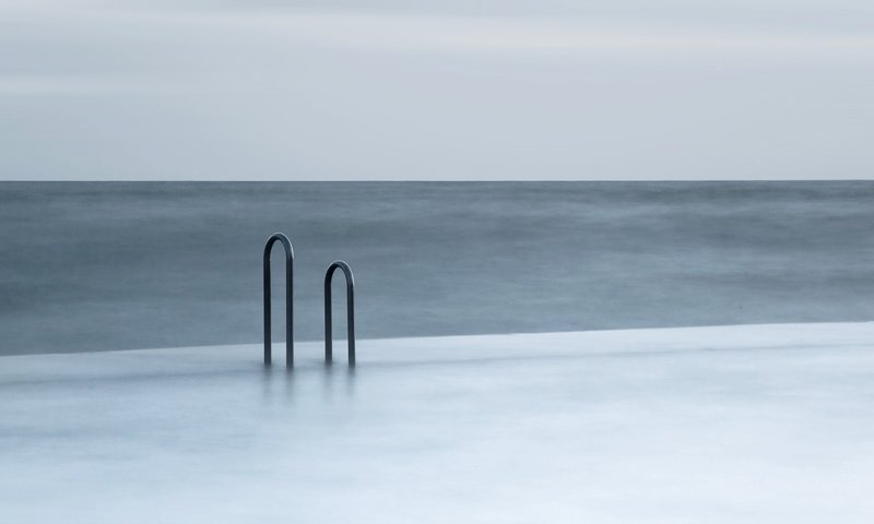 Обои вода, минимализм, перила, water, minimalism, railings разрешение 1920x1080 Загрузить