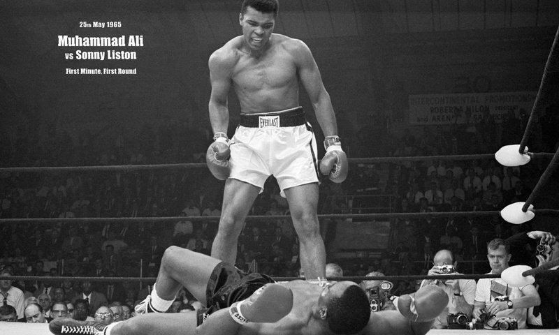 Обои фото боя мухаммеда али и сони листона, photo fight of muhammad ali and sony liston разрешение 2560x1600 Загрузить