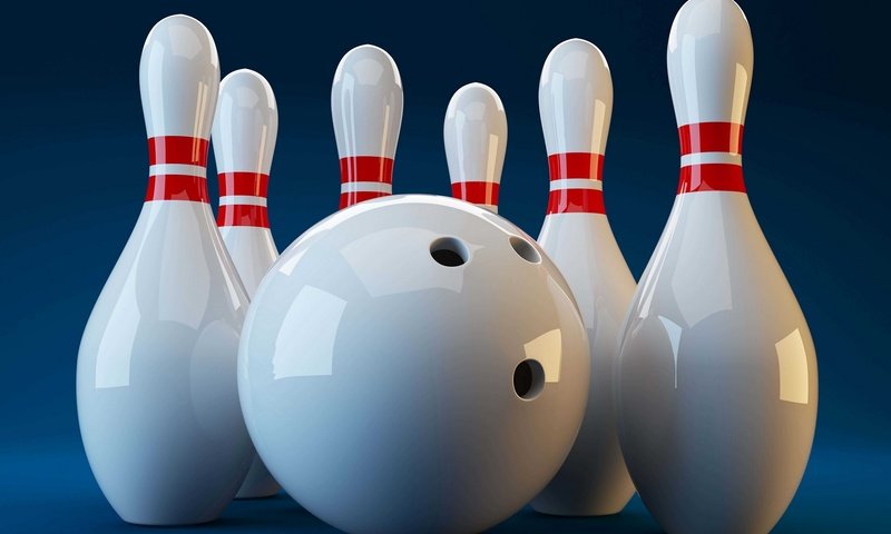 Обои шар, спорт, синий фон, боулинг, кегли, ball, sport, blue background, bowling, skittles разрешение 1920x1200 Загрузить