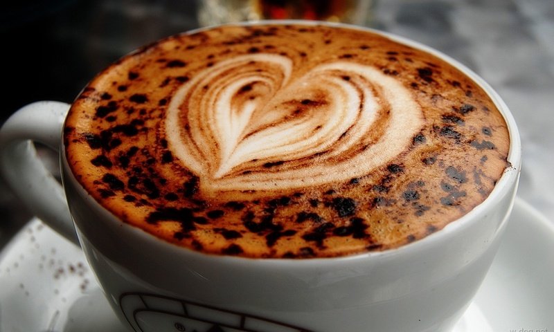 Обои кофе, сердце, чашка, капучино, пенка, coffee, heart, cup, cappuccino, foam разрешение 1920x1200 Загрузить