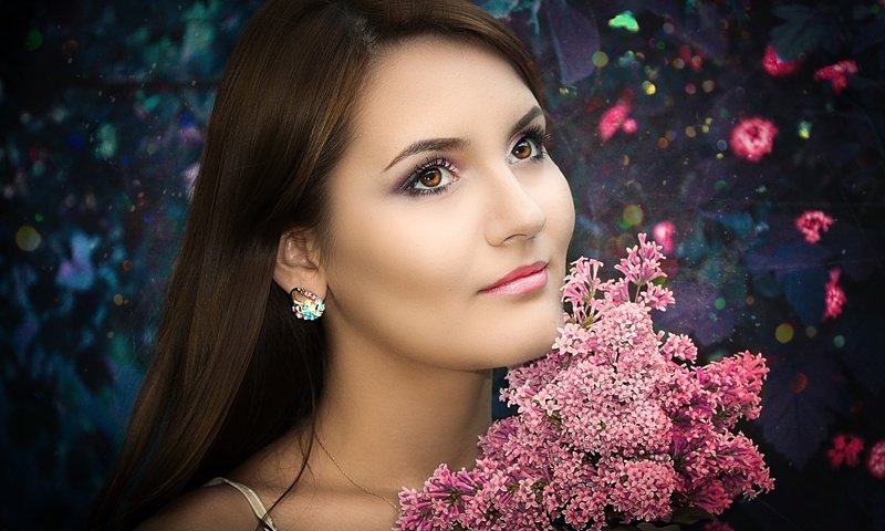 Обои цветы, девушка, портрет, взгляд, волосы, лицо, oliana, esina, oliana esina, flowers, girl, portrait, look, hair, face разрешение 5184x3456 Загрузить