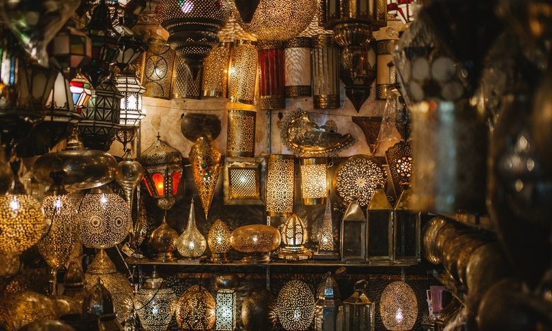 Обои ночь, рынок, город, лампы, светильники, марокко, базар, night, market, the city, lamp, lamps, morocco, bazaar разрешение 4256x2832 Загрузить