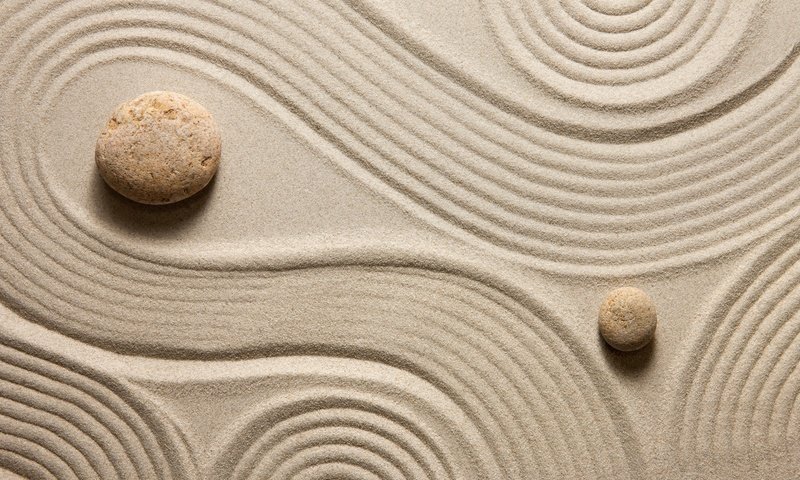 Обои камни, песок, песка, дзен, каменное, stones, sand, zen, stone разрешение 5616x3744 Загрузить