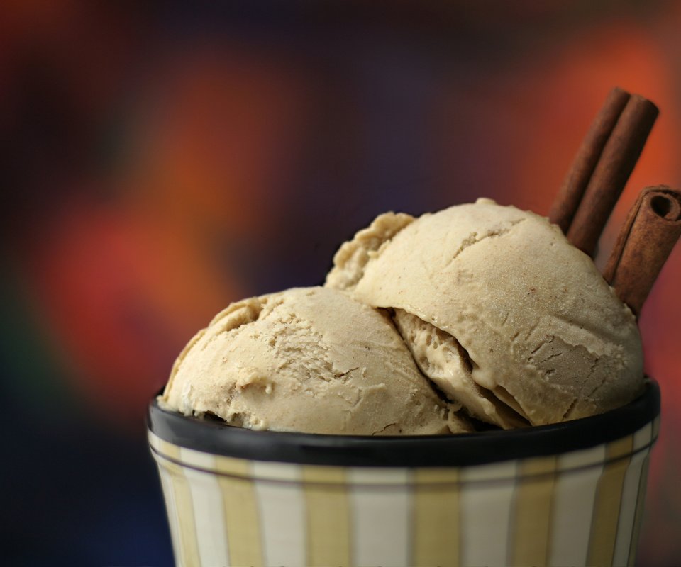Обои мороженое, корица, еда, ice cream, cinnamon, food разрешение 3456x2304 Загрузить