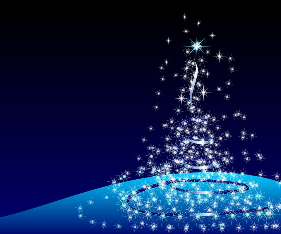 Обои новый год, елка, синий, огоньки, new year, tree, blue, lights разрешение 1920x1200 Загрузить