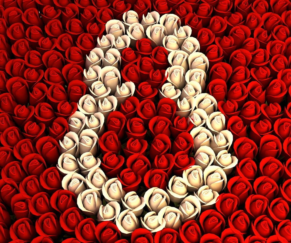 Обои праздник, 8 марта, женский день, розы красные, розы белые, holiday, march 8, women's day, roses are red, rose white разрешение 1920x1200 Загрузить
