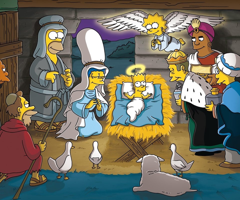 Обои рождество, симпсоны, барт, christmas, the simpsons, bart разрешение 2560x1600 Загрузить