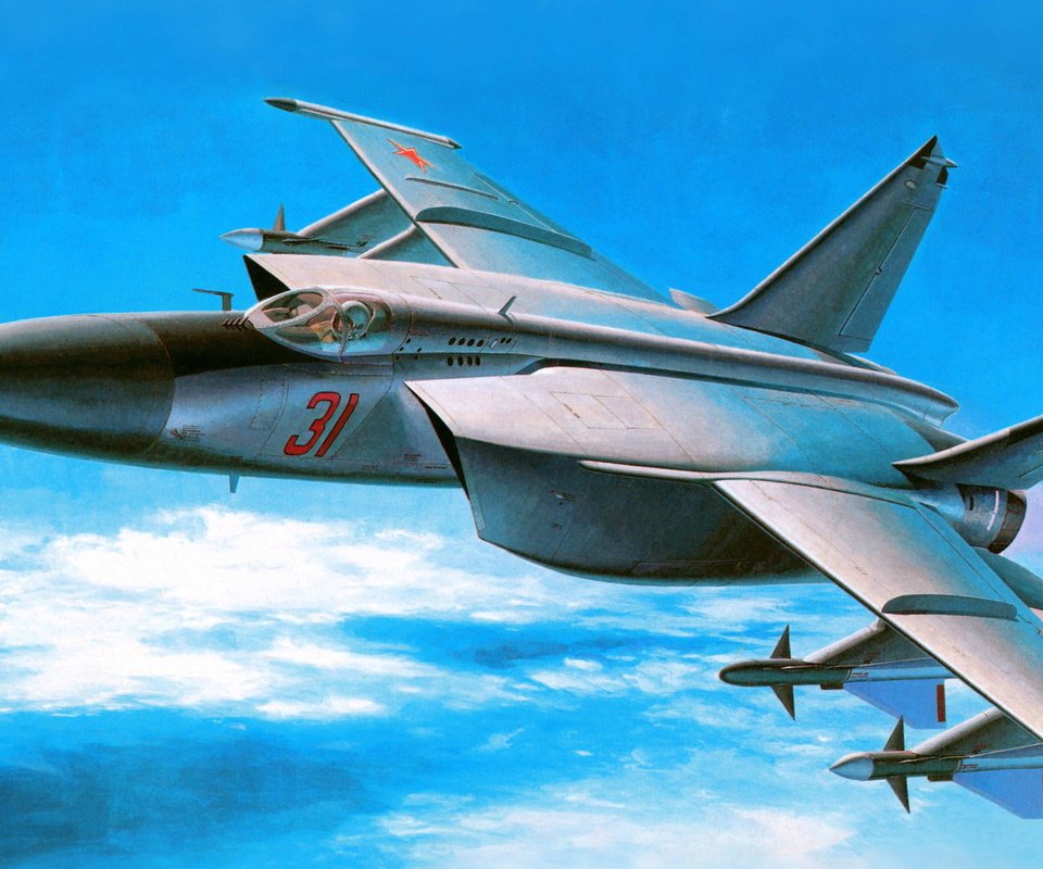 Обои арт, сверхзвуковой, фоксбэт, советский, миг-25, art, supersonic, foxbat, soviet, the mig-25 разрешение 1920x1080 Загрузить