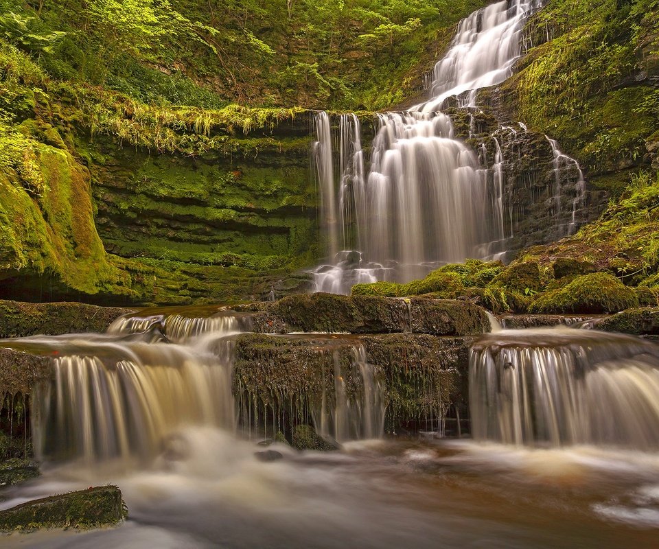Обои водопад, англия, каскад, йоркшир-дейлс, scaleber force falls, yorkshire dales national park, сетл, settle, scaleber force, waterfall, england, cascade, the yorkshire dales, setl разрешение 2048x1330 Загрузить