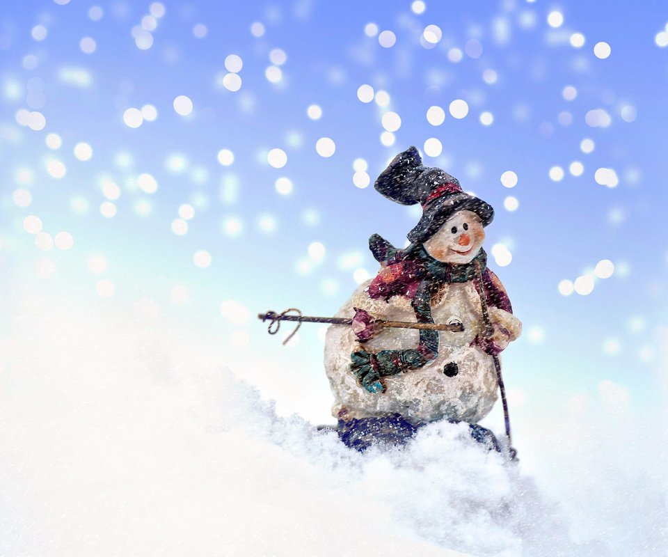 Обои снег, новый год, снеговик, рождество, xmas, встреча нового года, 2016, елочная, merry, snow, new year, snowman, christmas разрешение 2000x1328 Загрузить