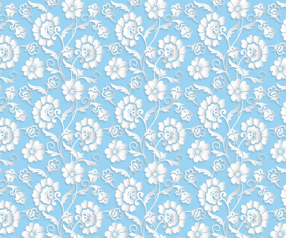 Обои цветы, голубой, 3д, flowers, blue, 3d разрешение 2000x1200 Загрузить