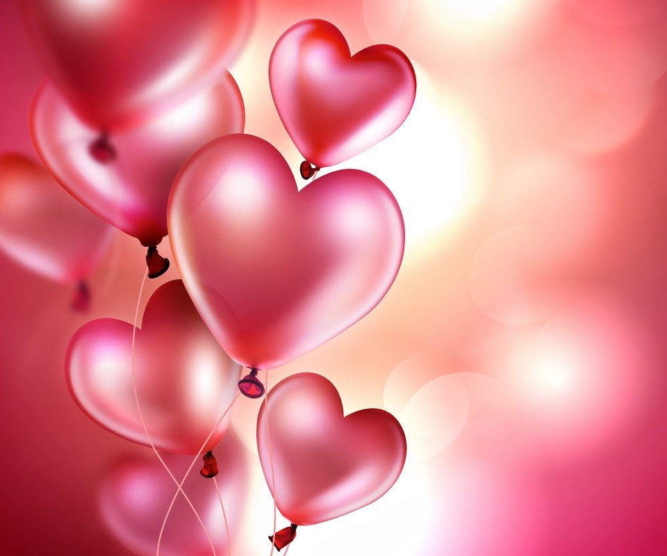 Обои фон, шарики, сердечки, воздушные шарики, шарики сердечками, background, balls, hearts, balloons, balls hearts разрешение 3840x2880 Загрузить