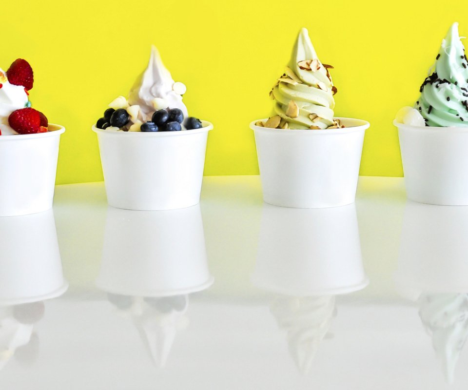 Обои мороженое, ягоды, десерт, йогурт, ice cream, berries, dessert, yogurt разрешение 1920x1080 Загрузить