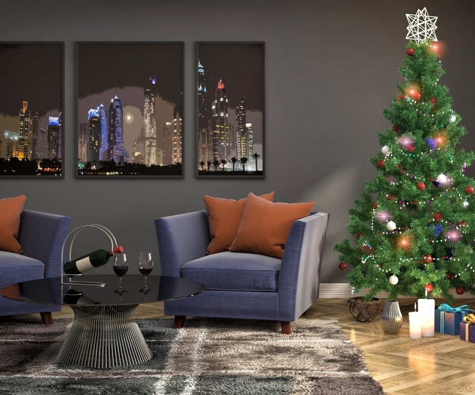 Обои новый год, елка, подарки, вино, рождество, new year, tree, gifts, wine, christmas разрешение 1920x1080 Загрузить