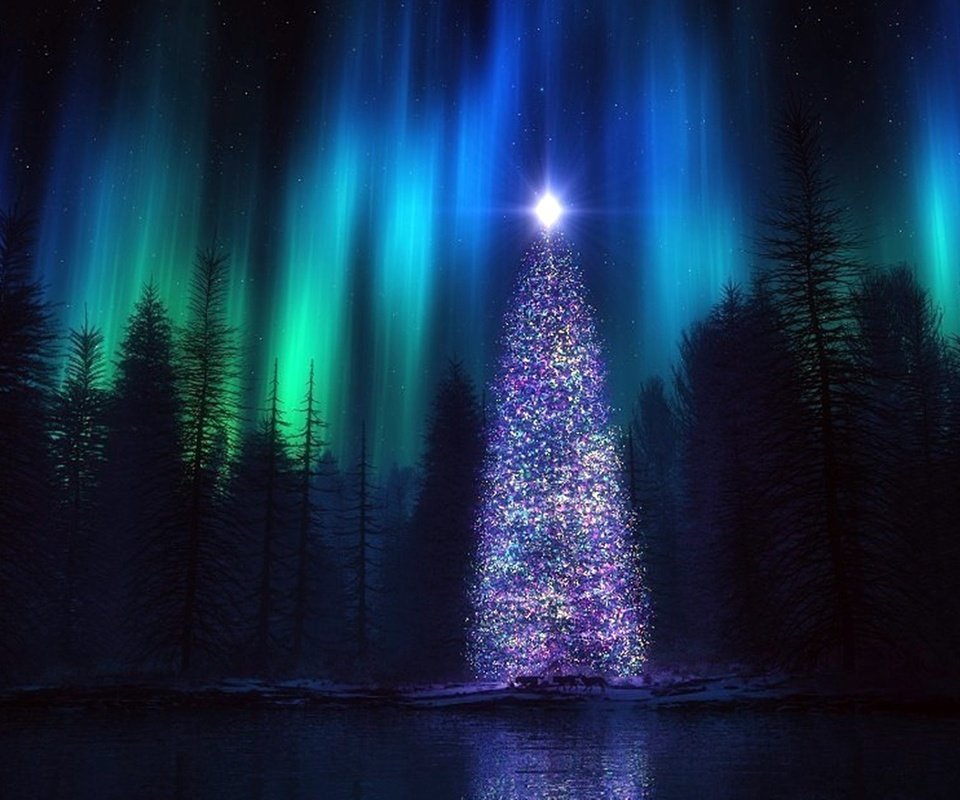 Обои снег, елка, лес, волшебство, рождество, год, нов, snow, tree, forest, magic, christmas, year, new разрешение 1920x1200 Загрузить