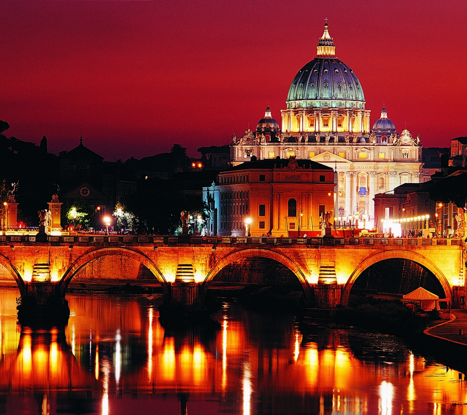 Обои огни, вечер, река, мост, lights, the evening, river, bridge разрешение 7686x2556 Загрузить