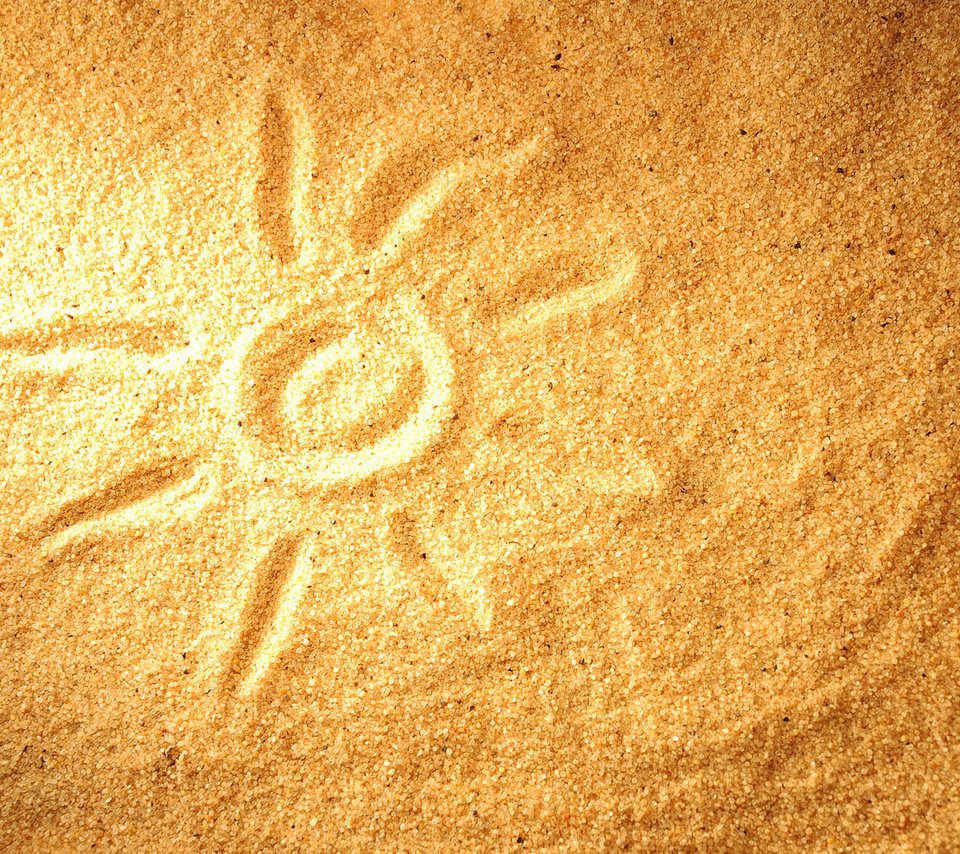 Обои рисунок, солнце, песок, figure, the sun, sand разрешение 1920x1200 Загрузить
