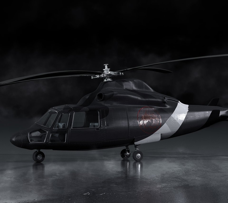 Обои арт, дым, черный, вертолет, лопасти, рендер, art, smoke, black, helicopter, blades, render разрешение 2560x1440 Загрузить