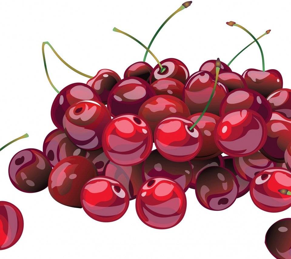 Обои арт, рисунок, макро, черешня, ягоды, вишня, art, figure, macro, cherry, berries разрешение 3840x2160 Загрузить