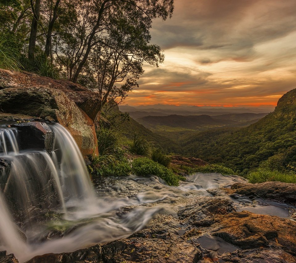 Обои водопад, австралия, речка, квинсленд, morans falls, моранс фоллс, национальный парк ламингтон, waterfall, australia, river, qld разрешение 2000x1335 Загрузить