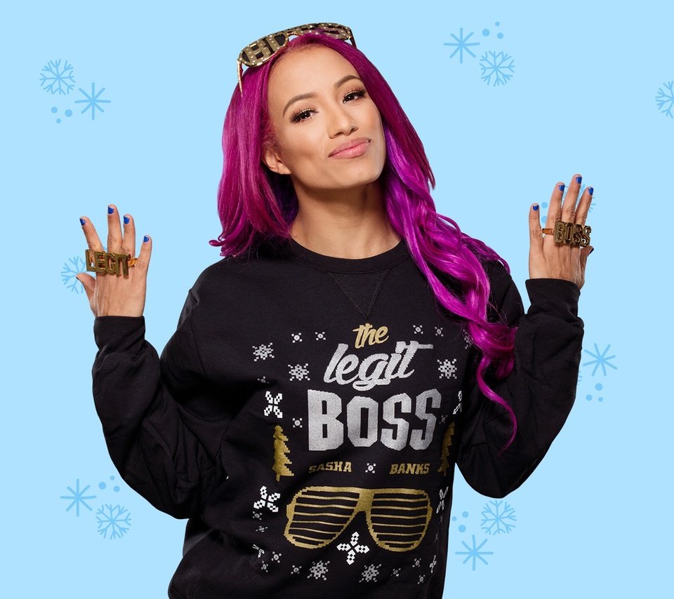 Обои девушка, поза, улыбка, взгляд, очки, волосы, лицо, sasha banks, саша бэнкс, girl, pose, smile, look, glasses, hair, face разрешение 1920x1080 Загрузить