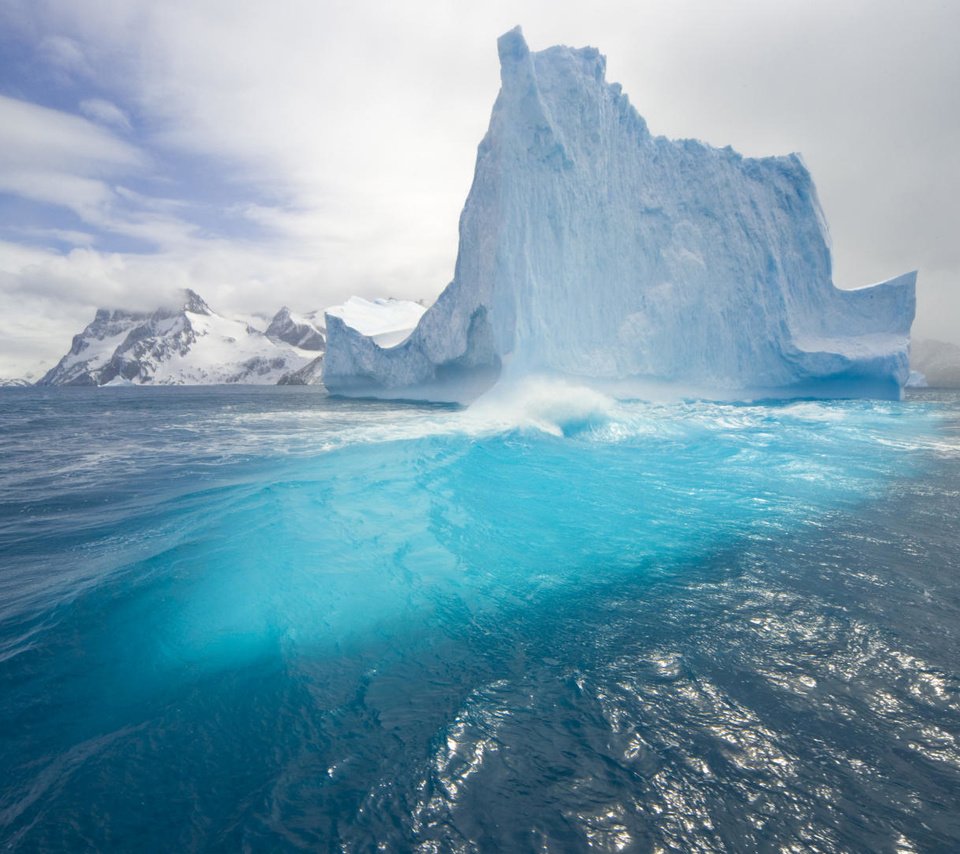Обои вода, мороз, айсберг, синева, water, frost, iceberg, blue разрешение 1920x1080 Загрузить