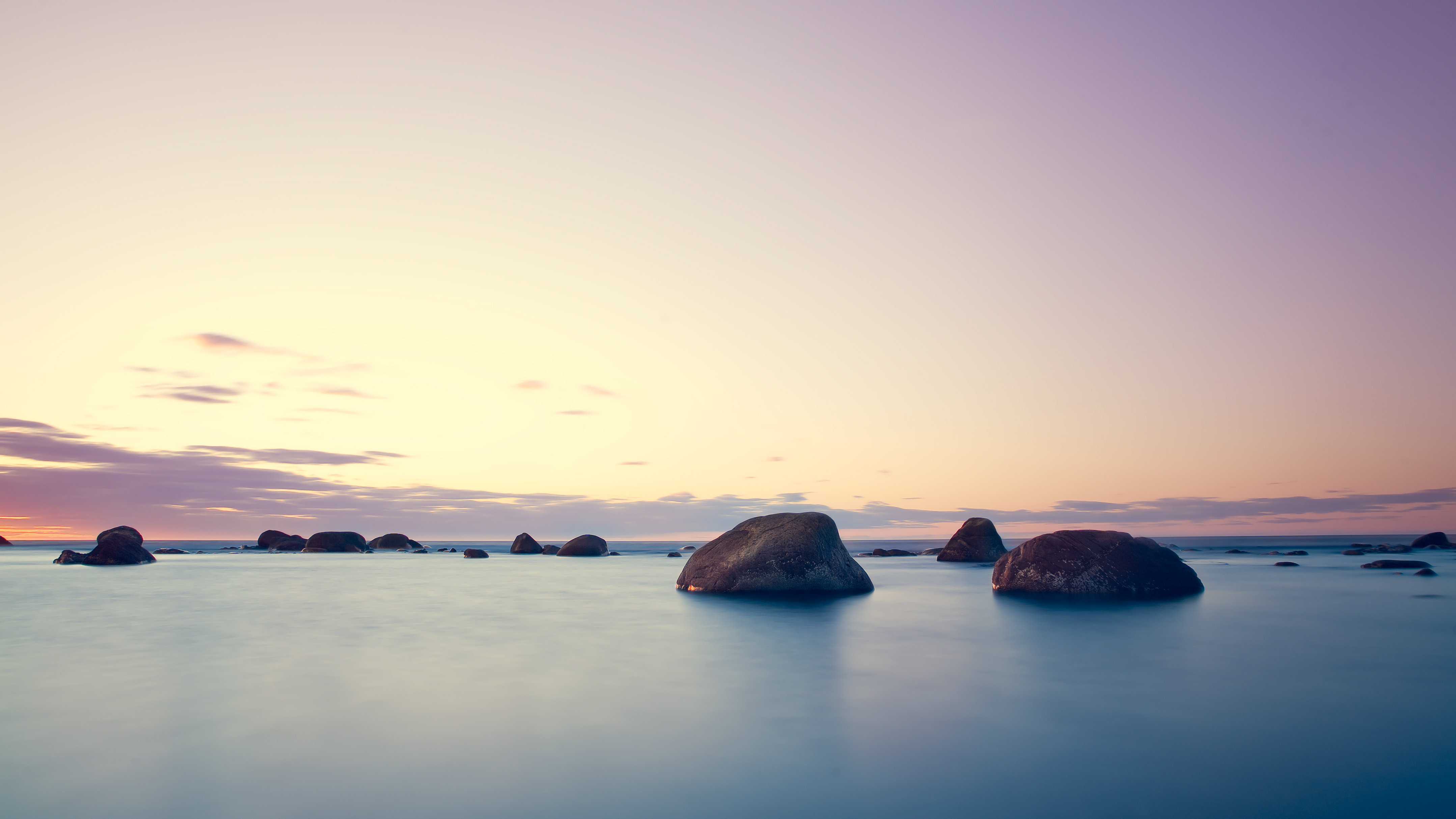 Обои небо, камни, закат, море, the sky, stones, sunset, sea разрешение 4316x2427 Загрузить