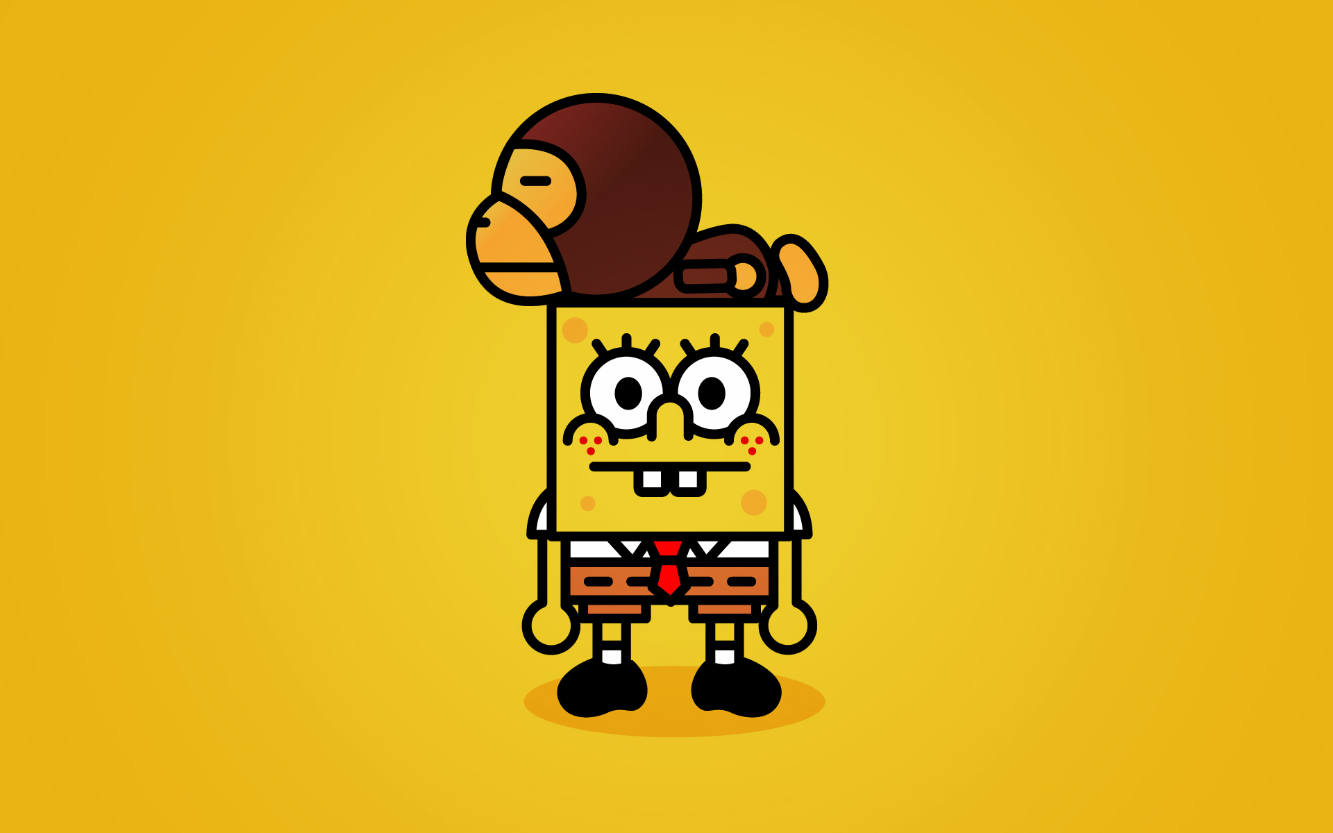 Обои желтый, спанч боб, bape, губка боб, yellow, spongebob разрешение 1920x1200 Загрузить