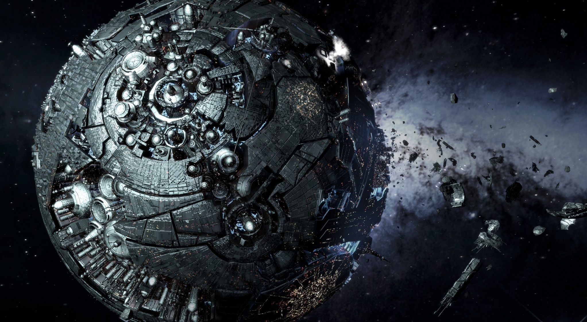 Обои космос, планета, фантастика, space, planet, fiction разрешение 2044x1120 Загрузить