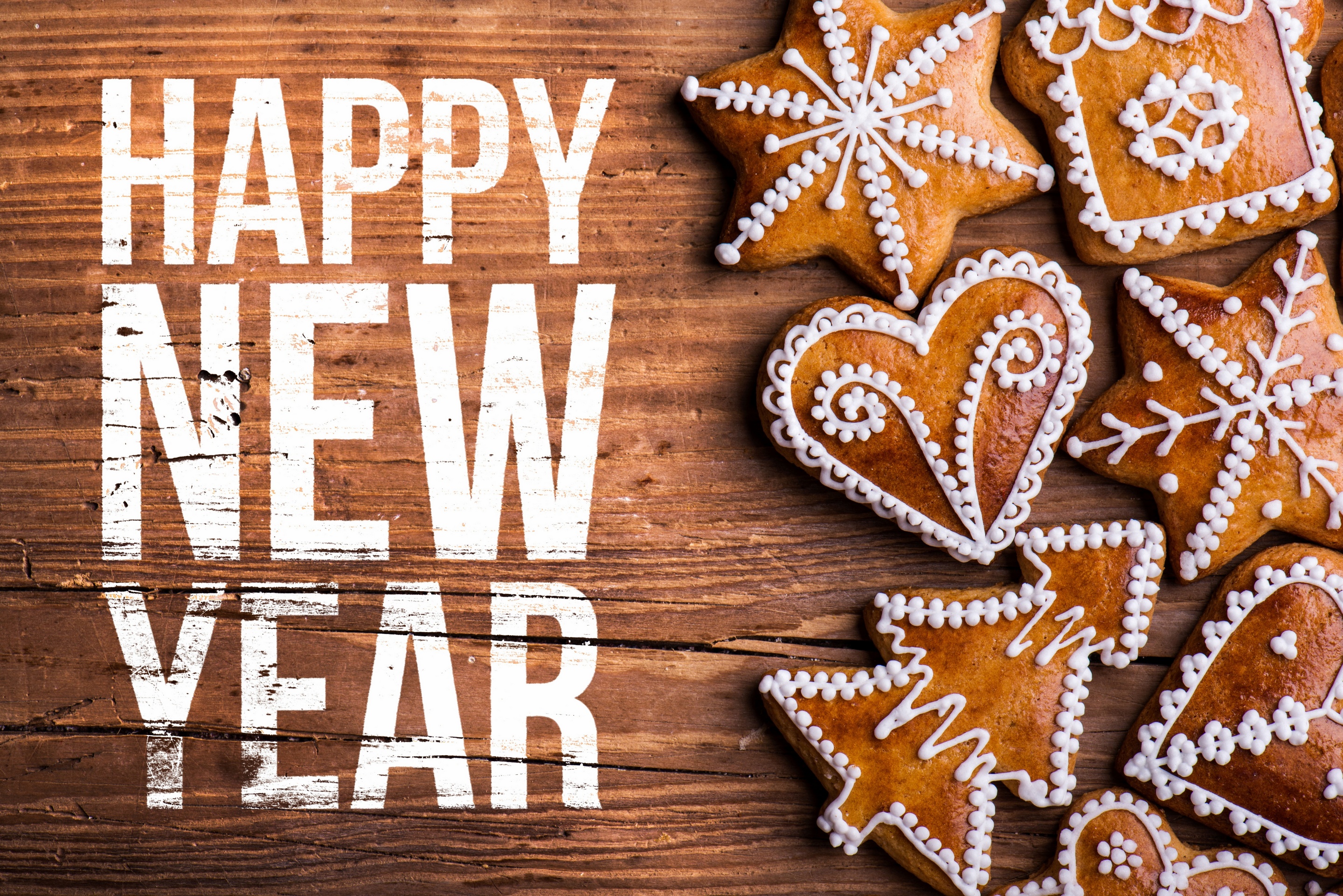 Обои новый год, украшения, печенье, декорация, встреча нового года, 2016, довольная, new year, decoration, cookies, happy разрешение 2880x1922 Загрузить