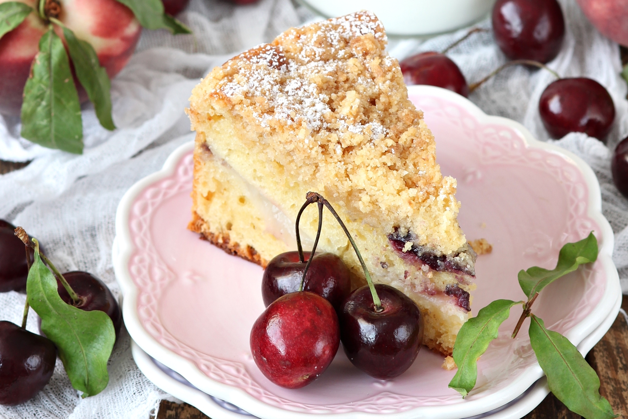 Обои ягоды, вишня, выпечка, пирог, berries, cherry, cakes, pie разрешение 2100x1402 Загрузить
