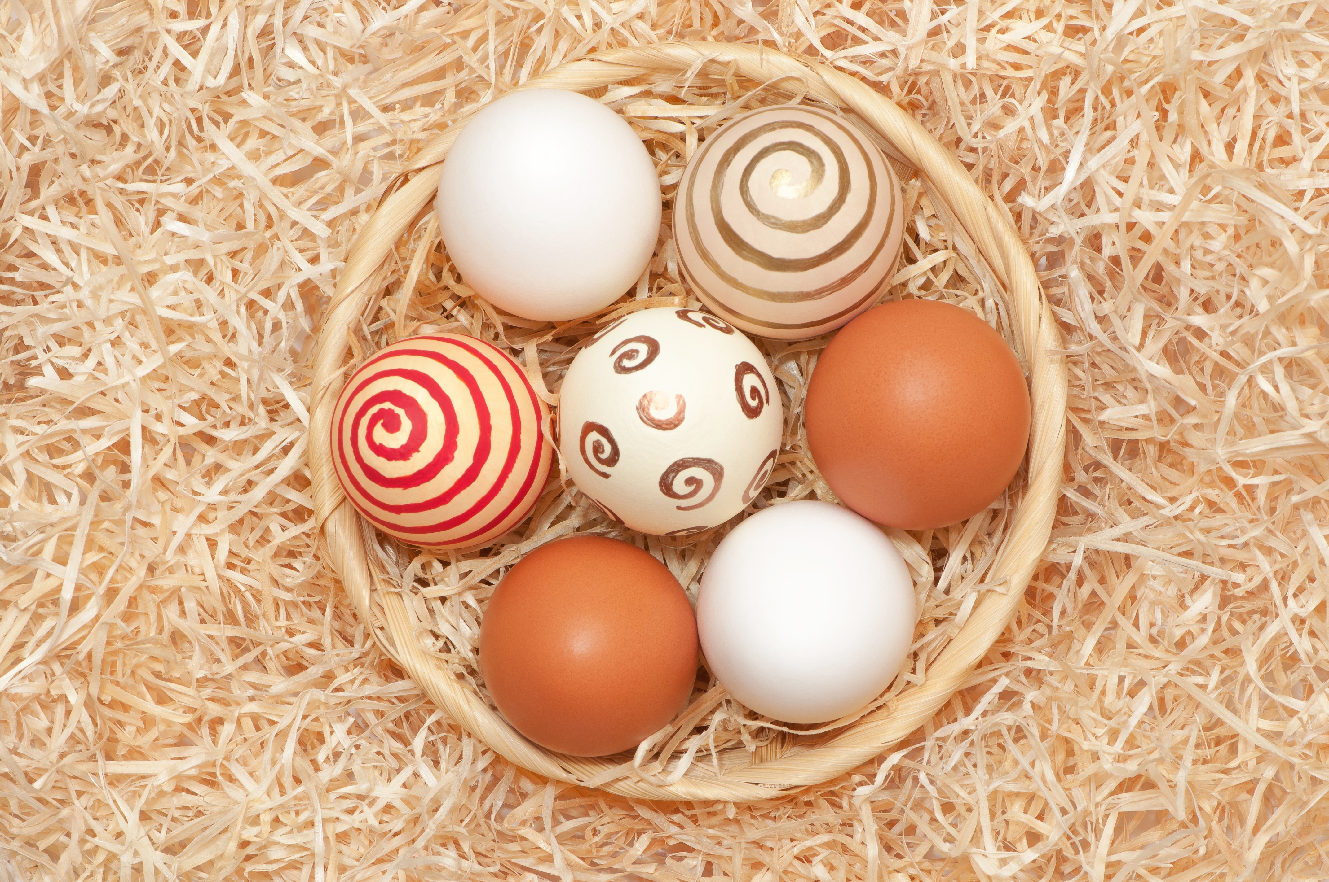 Обои корзина, пасха, яйца, basket, easter, eggs разрешение 4288x2848 Загрузить