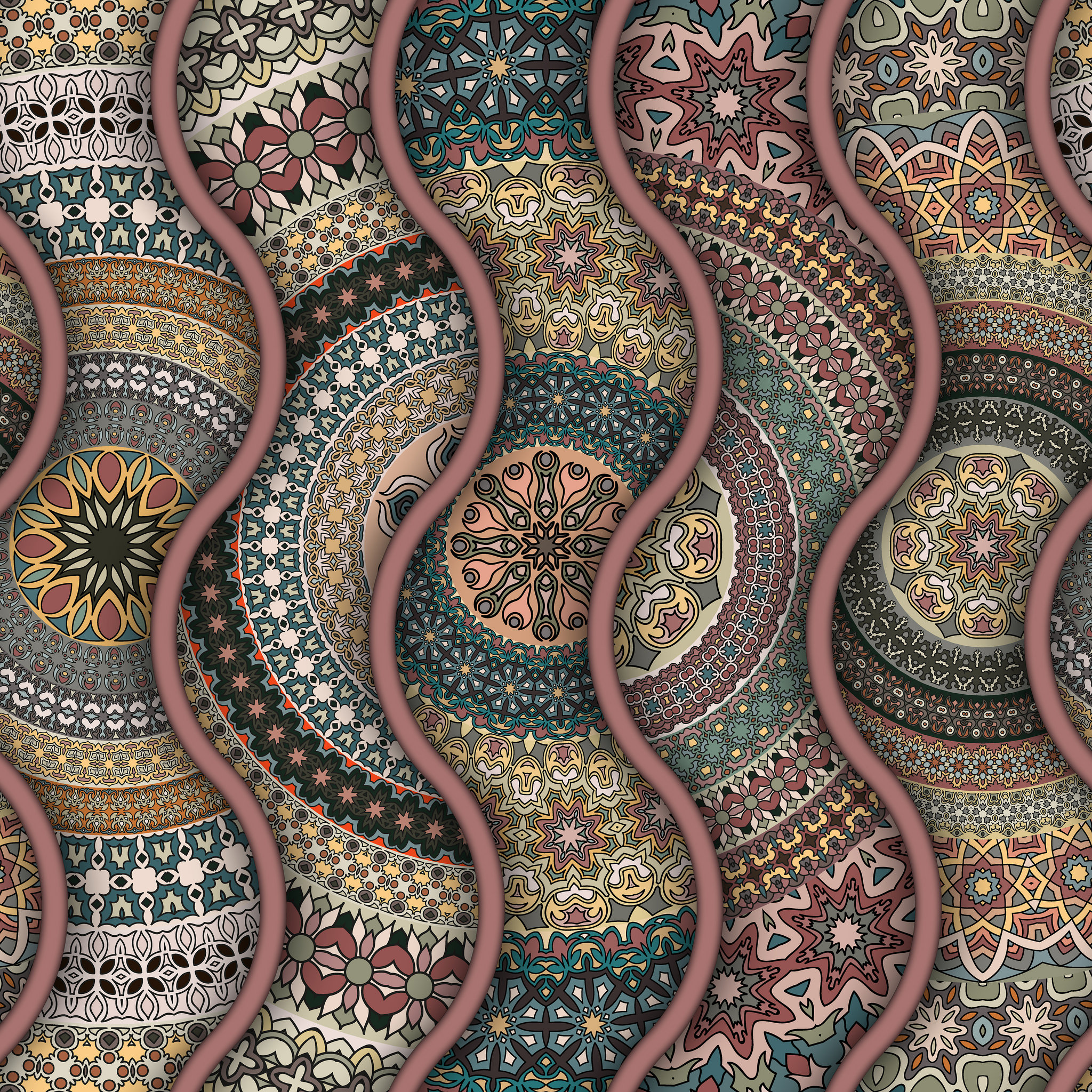 Обои абстракция, текстура, фон, узор, орнамент, abstraction, texture, background, pattern, ornament разрешение 2048x2048 Загрузить